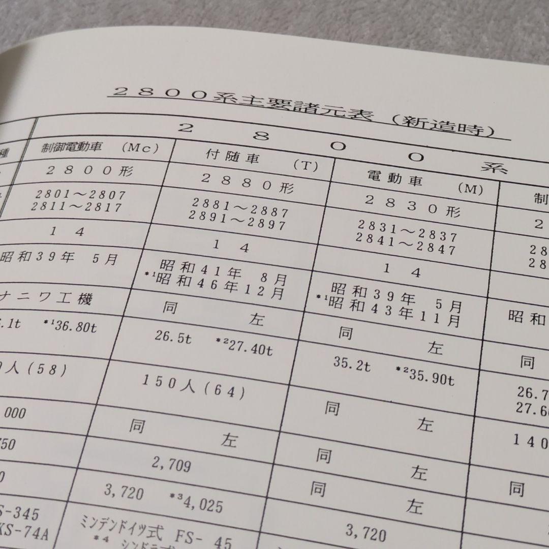 阪急2800系車両　冊子　(非売品)
