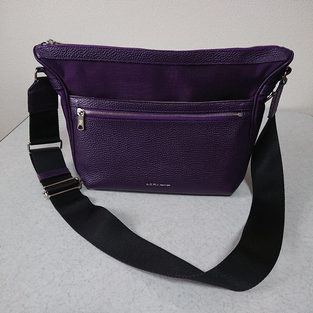 美品 A.D.M.J. パープル ショルダーバッグ ADMJ