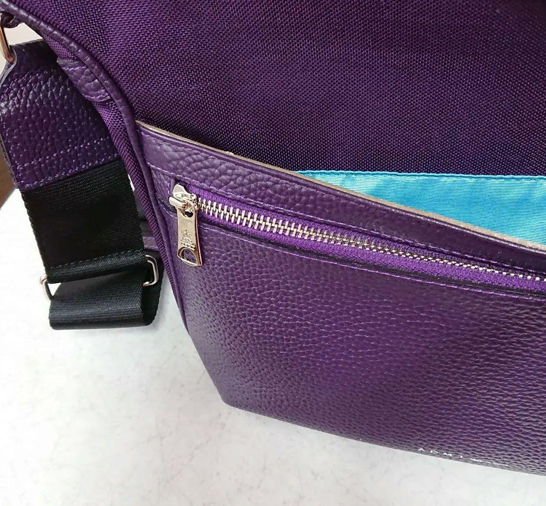美品 A.D.M.J. パープル ショルダーバッグ ADMJ