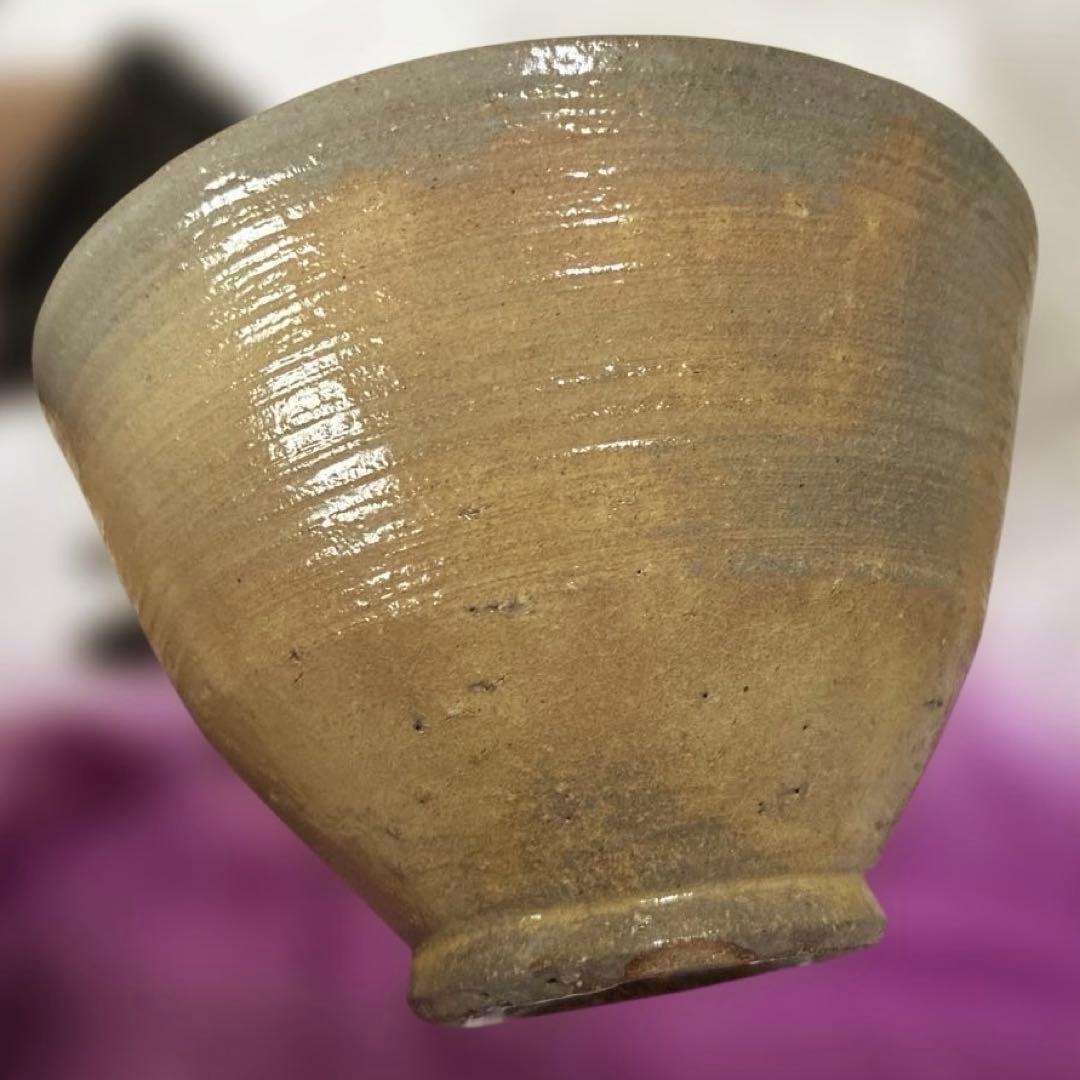 【茶道碗】赤津焼窯元　長谷窯　加藤錦雄 作　茂三写し　￥57,350 桐箱.暦栞