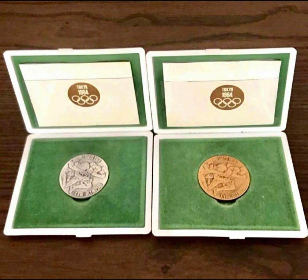 【美品】1964年 東京オリンピック記念 銀メダル・銅メダル ⑨