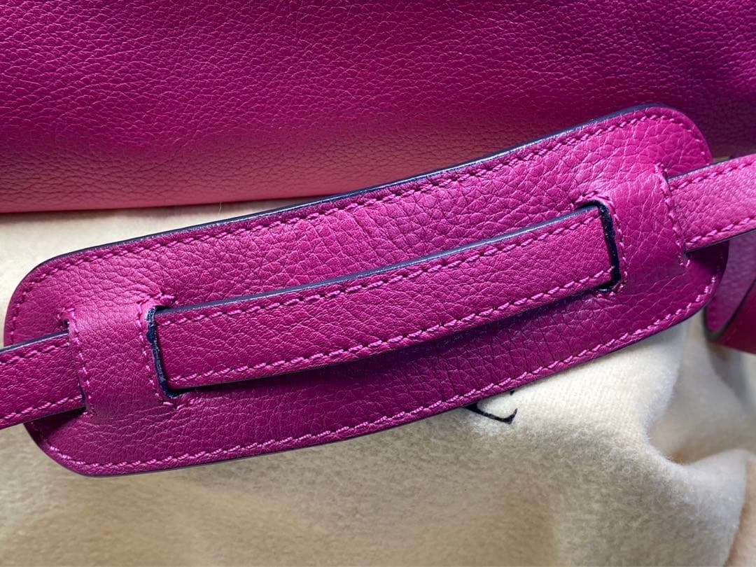 LOEWE ロエベ ハンドバッグ アメ レザー ピンクパープル