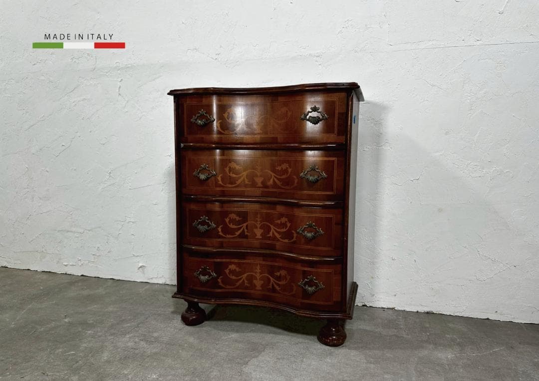 『イタリア製』4段チェスト チェスト サイドボート キャビネット RWche15