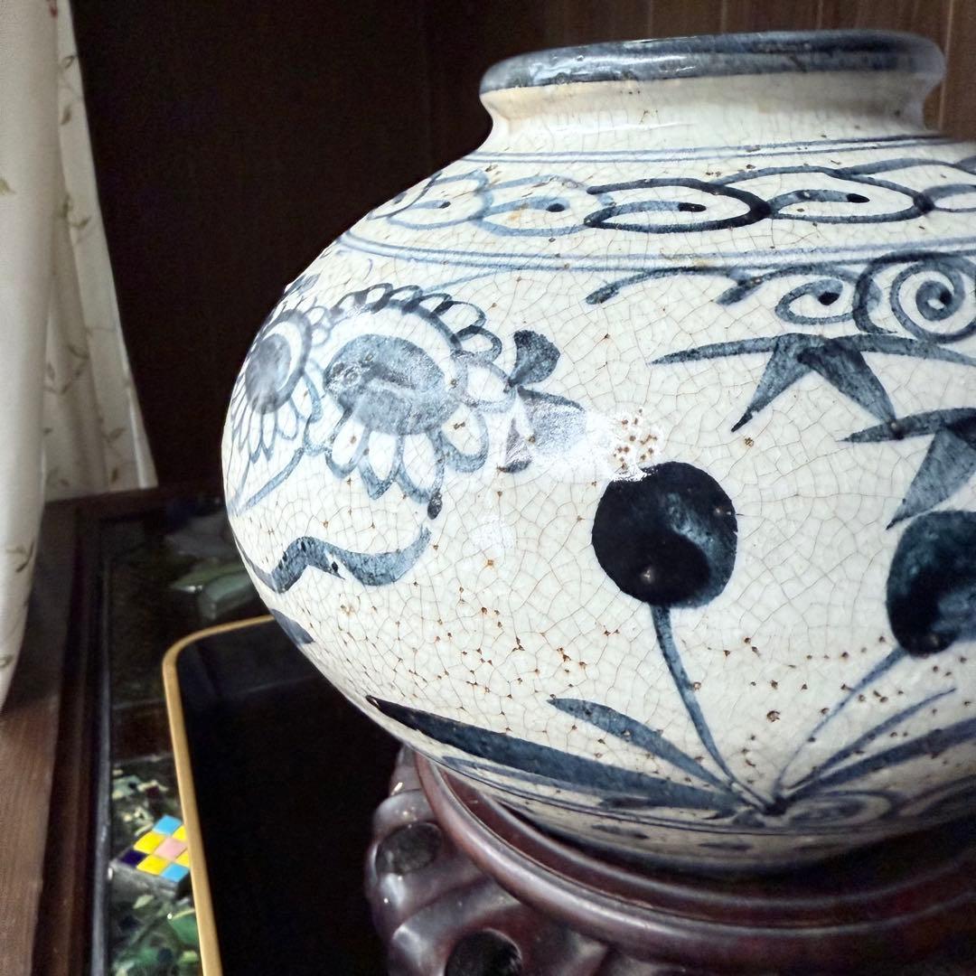 2332様感謝‼️新春の渾身リリース‼️大陸の息吹‼️門外不出愛蔵品李朝　染付壺1客