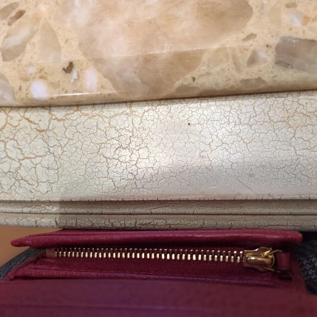 美品✨️ グッチ マーモント 二つ折り財布 GGロゴ金具 レザー 赤