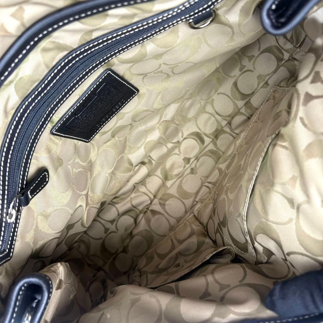 極美品 COACH コーチ ハンドバッグ　ソーホー レザー ブラック ベルト