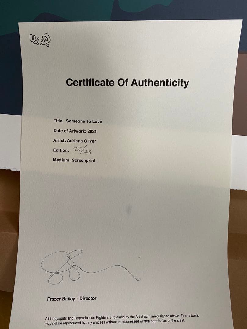 Adriana Oliver アドリアナオリバー　シルクスクリーン版画