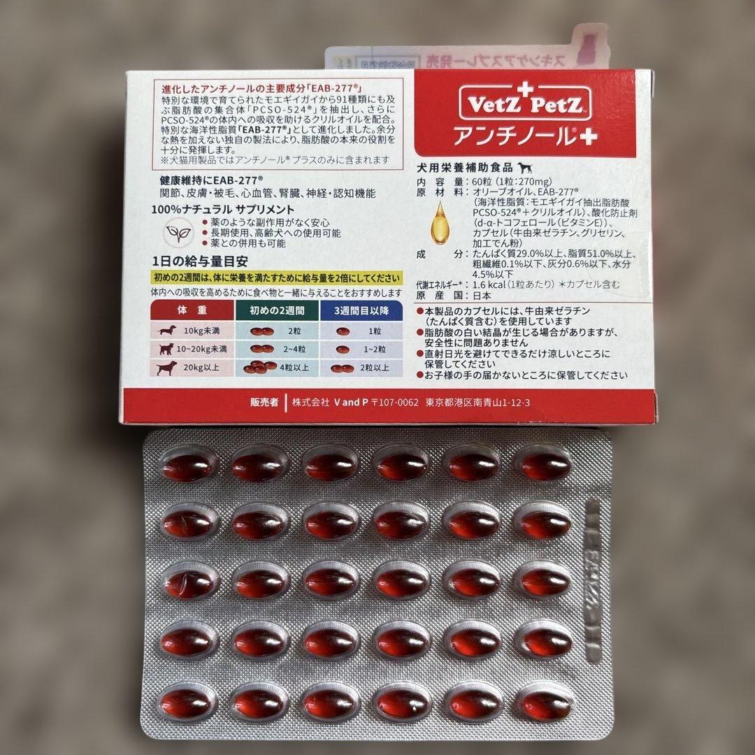 ★未開封60粒入り＋30粒　アンチノールプラス　犬用