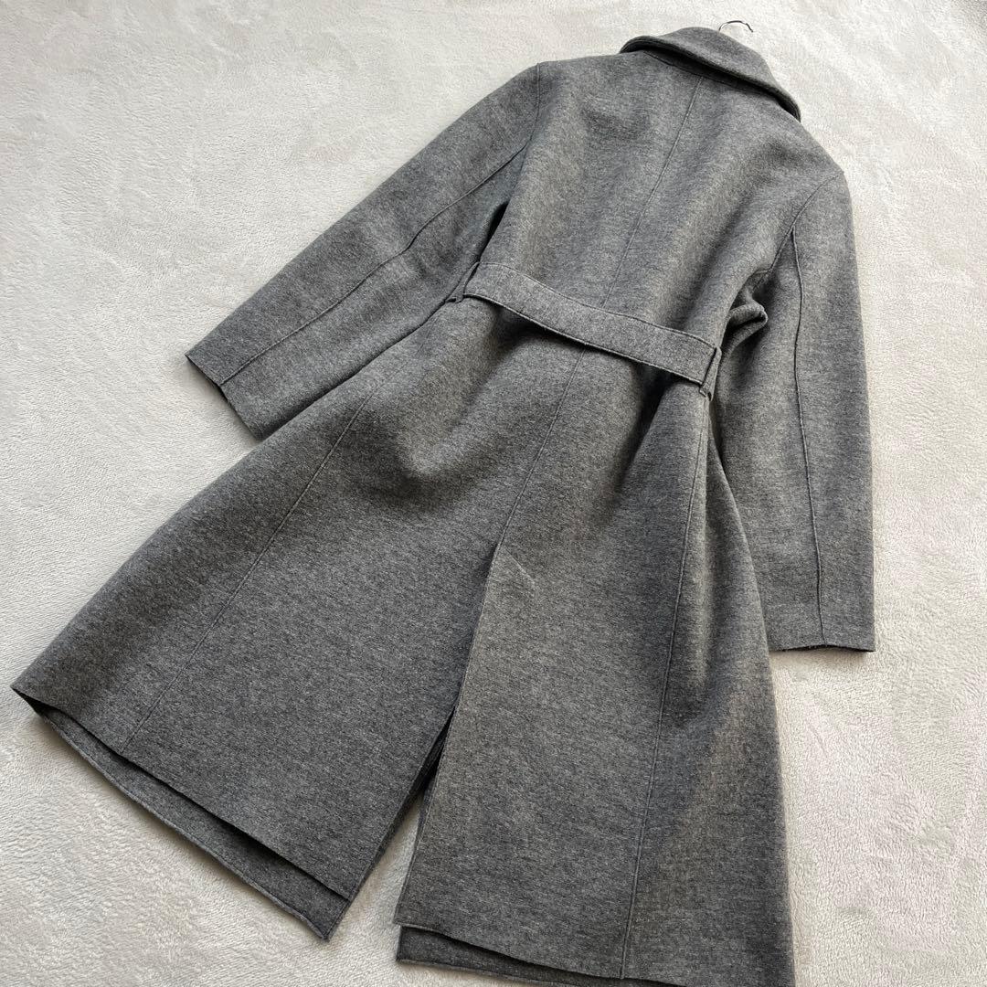 ●23区　ダブル　ロング　チェスターコート　ベルト　女優襟　イタリア製生地