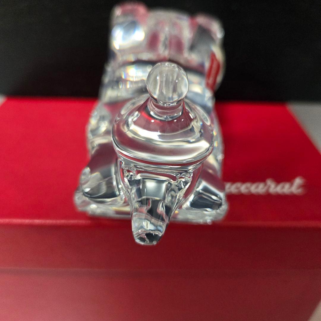 Baccarat ノエル　スライディング　ベア　フィギュリン