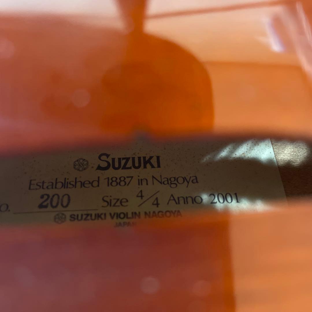モ*ン様 SUZUKI 鈴木バイオリン 2001年製 No.200 4/4 付属