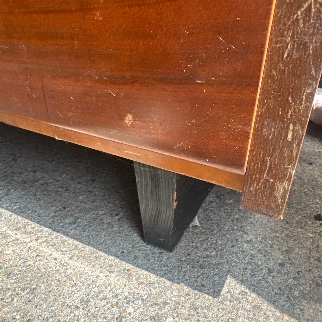 ★処分価格★脚付き　アンティーク　木製5段タンス ブラウン