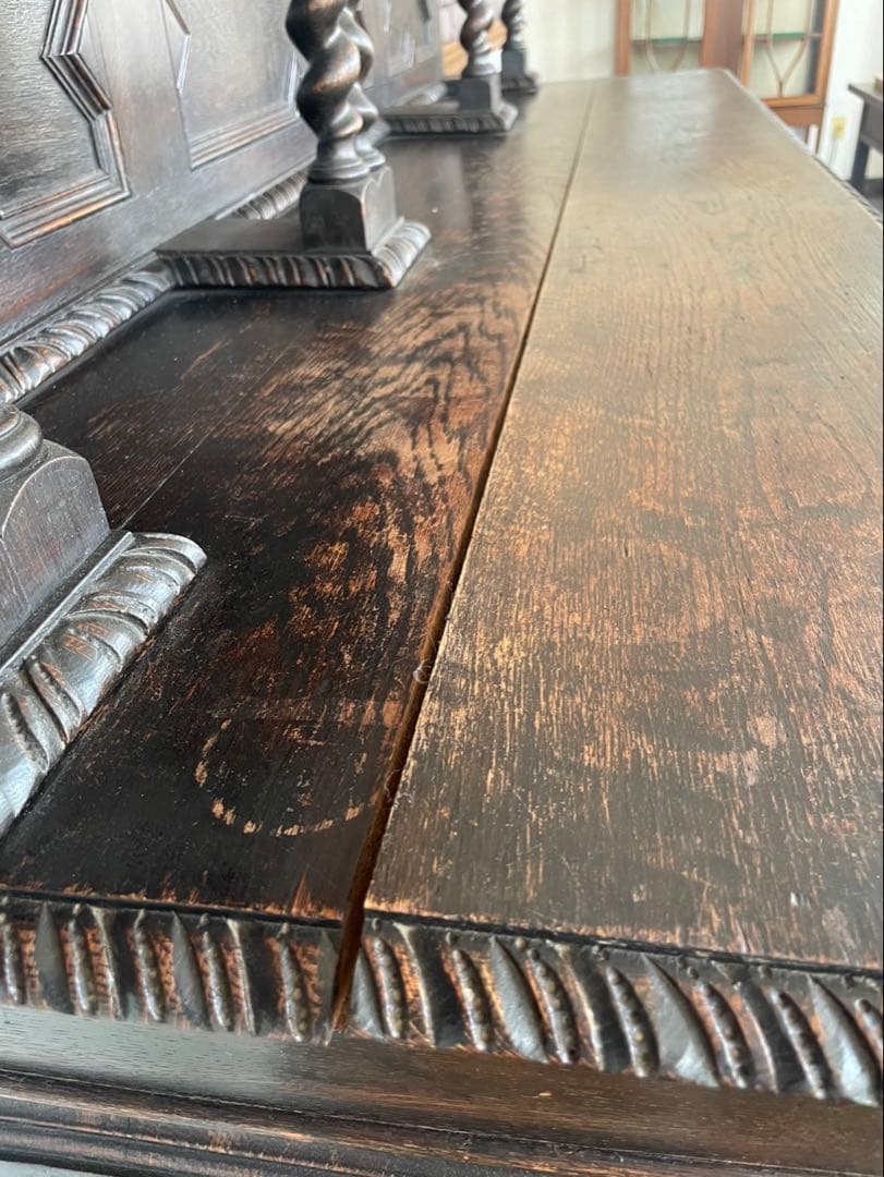 イギリス製 アンティーク キャビネット ヴィンテージ 棚 什器 引き出し 鍵付き