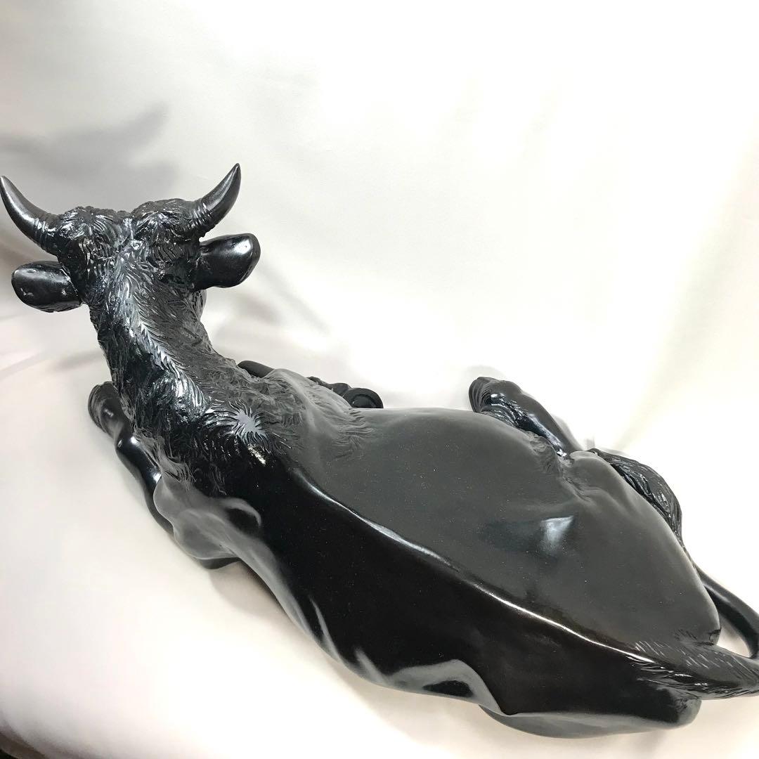高岡銅器　牛　職人　般若　純一郎作　座牛　銅製　牛の置物　縁起物　インテリア