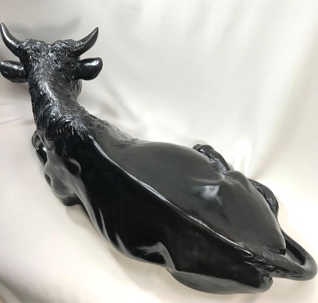 高岡銅器　牛　職人　般若　純一郎作　座牛　銅製　牛の置物　縁起物　インテリア
