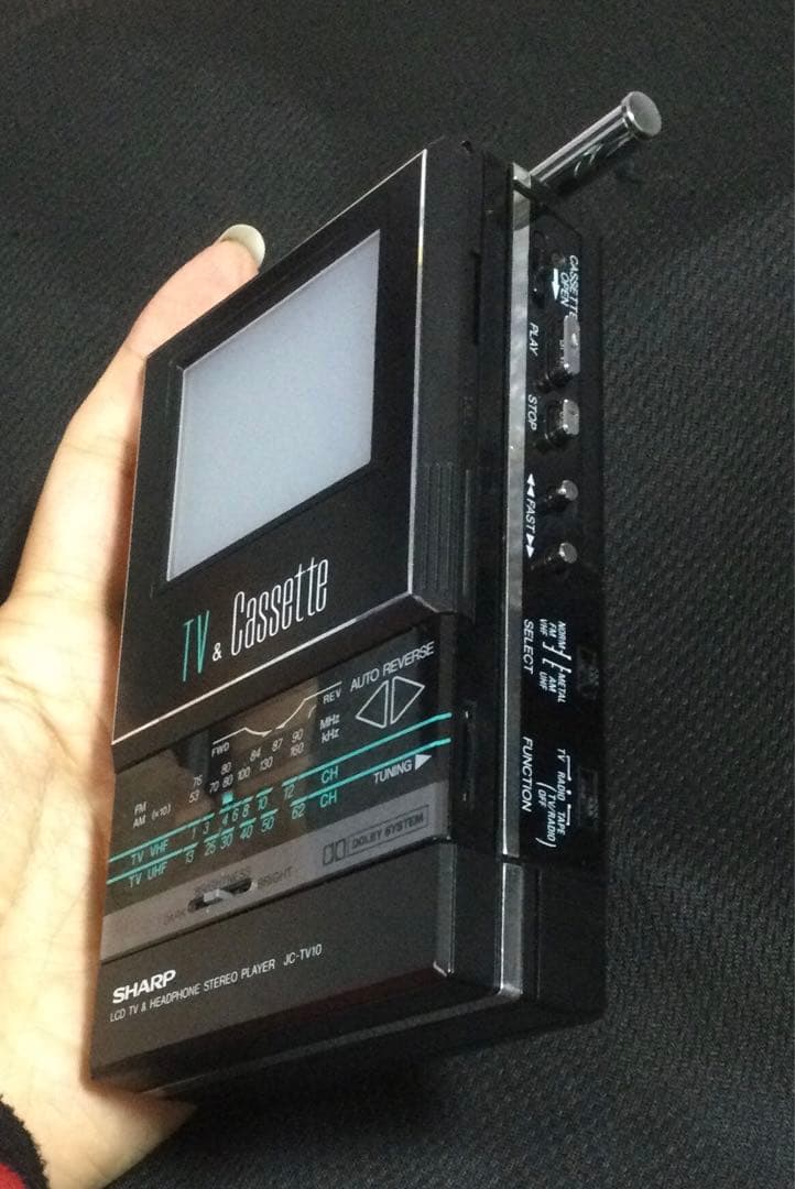 SHARP JC-TV10 TV & カセットプレーヤー アンテナ付き