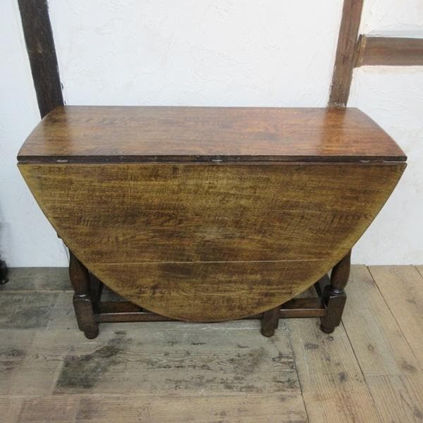 イギリス アンティーク 家具 ゲートレッグテーブル ダイニング 無垢 6745d