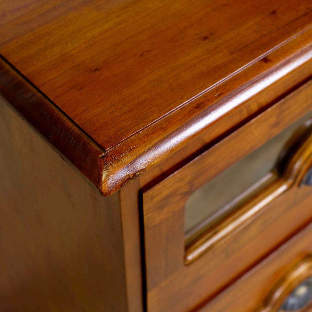 F 新品 アジアン チェスト マホガニー コロニアル カントリー 収納 天然木