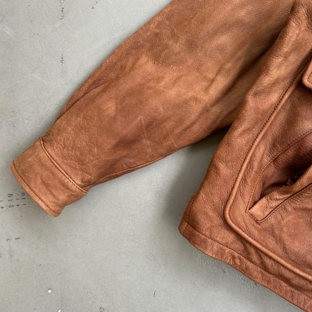 レザージャケット　セントジョンズベイ　ブラウン茶色　本革　ボンバーフライト90s