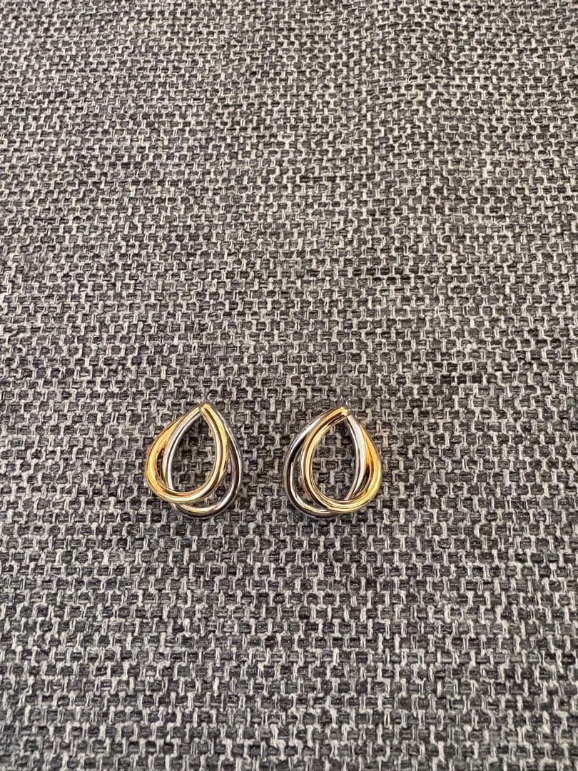 Jouete ジュエッテ　サークルピアス ティアドロップ コンビカラー