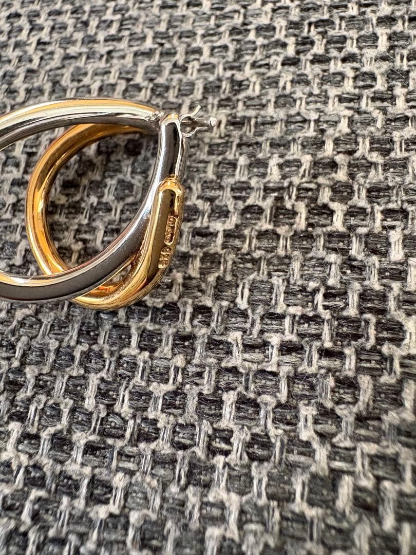 Jouete ジュエッテ　サークルピアス ティアドロップ コンビカラー