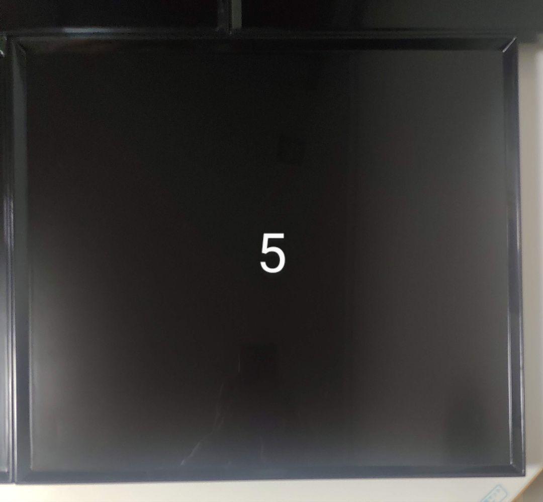 輪島塗　真塗　脚付き会席膳5客セット　　　　塗師 若島量平