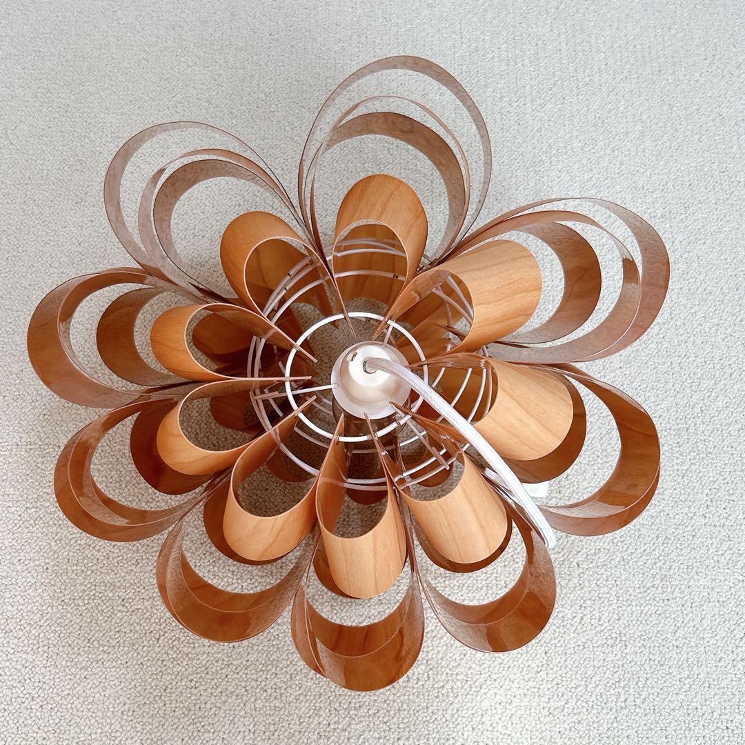 ●美品●照明作家 谷俊幸ペンダントライト Don2-wood 北欧風 モダン木目