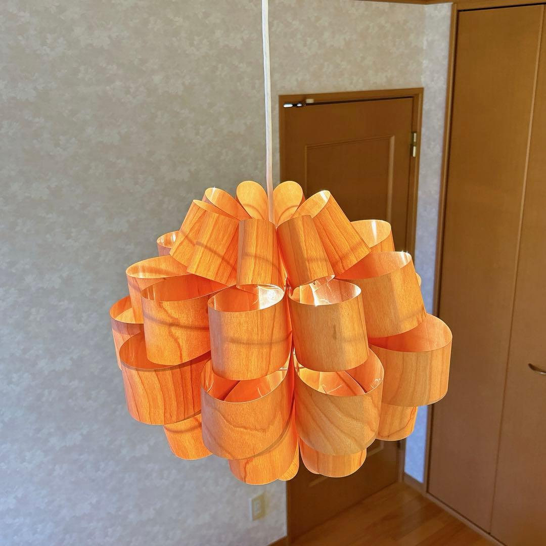 ●美品●照明作家 谷俊幸ペンダントライト Don2-wood 北欧風 モダン木目