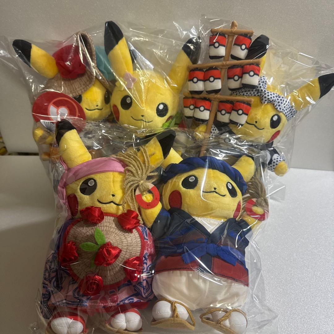 ポケモンセンター　トウホク　リニューアル　ピカチュウ　お祭り　ぬいぐるみ　セット