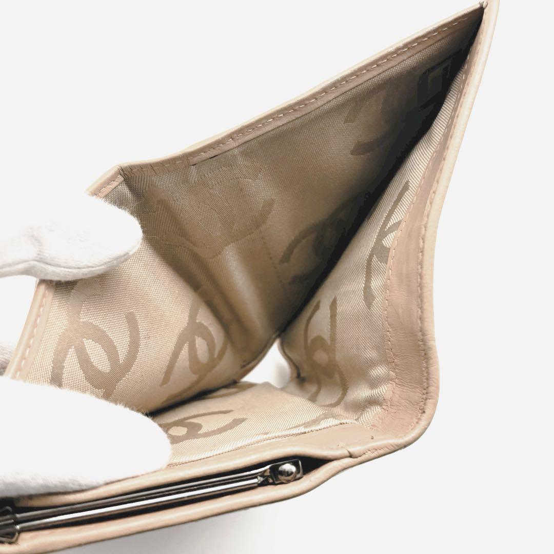 最終価格【美品✨】シャネル 財布 カンボンライン 二つ折 がま口