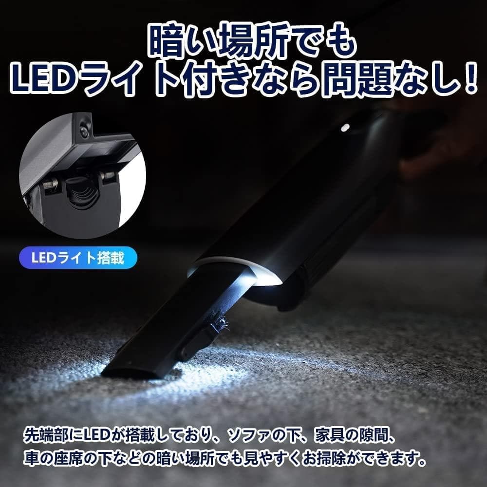 ハンディークリーナー 掃除機 充電スタンド付き ワンタッチゴミ捨て