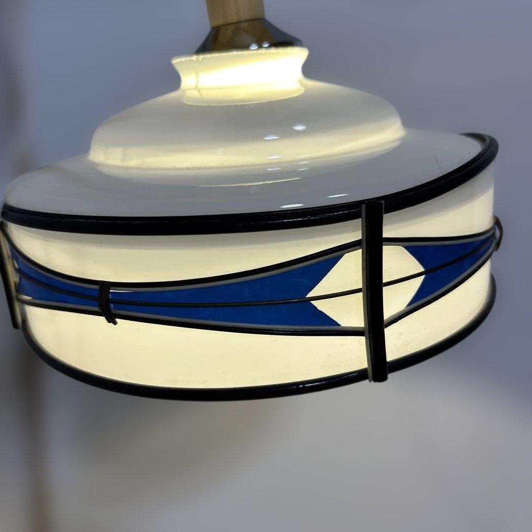 大正ロマン　電笠　乳白ガラス　昭和レトロ　照明　スペースエイジ