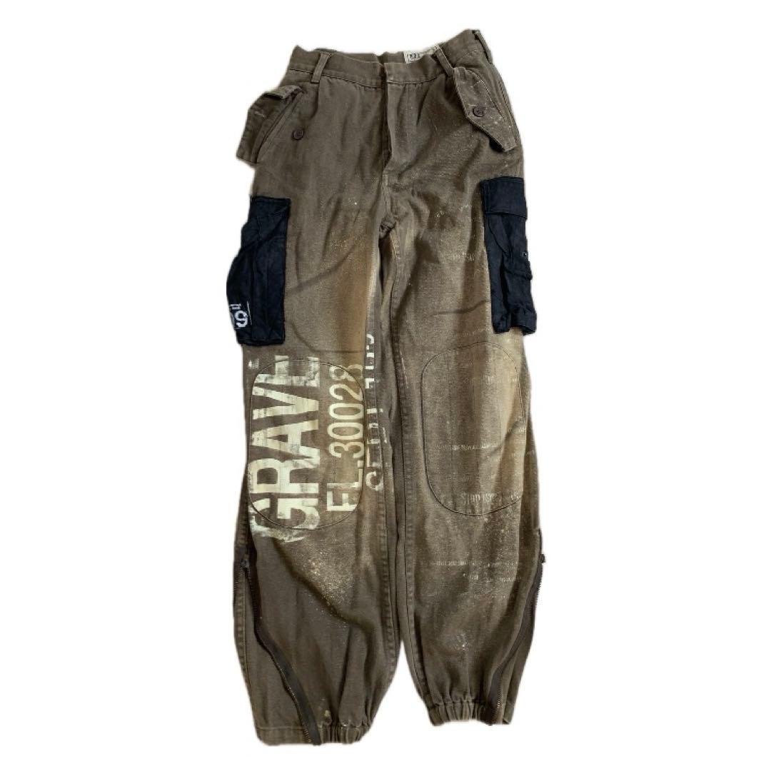 00s y2k エイチナオト　プリント　punk グランジ　軍物　軍パン