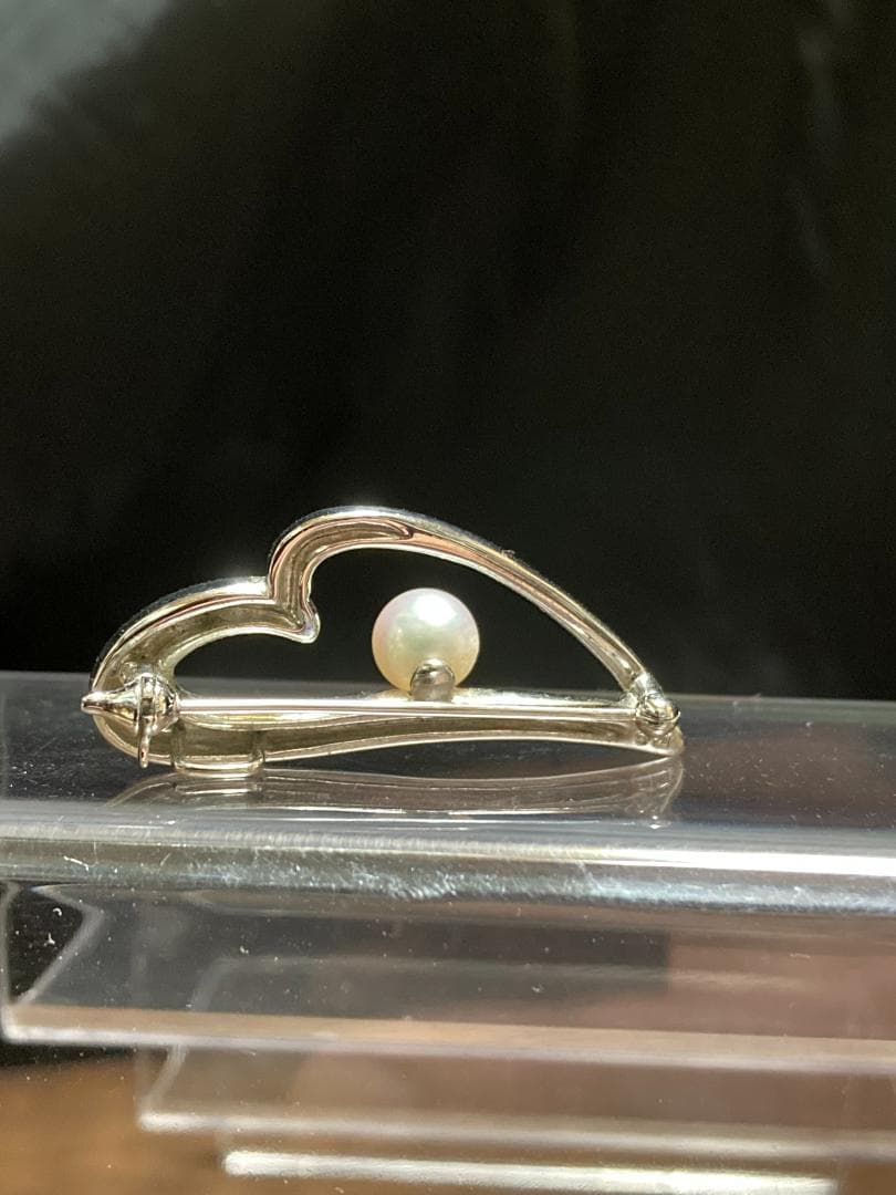 TASAKI タサキ 真珠 パール シルバー ブローチ １珠 1P 1玉 1粒