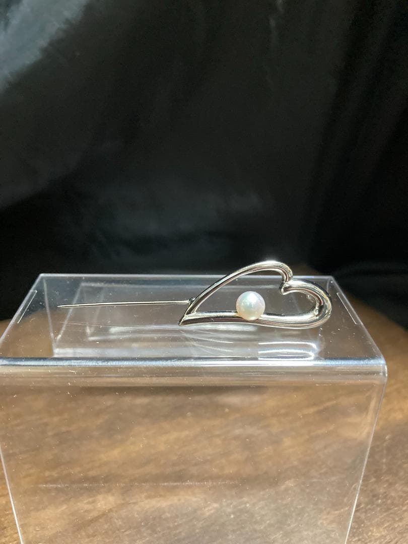 TASAKI タサキ 真珠 パール シルバー ブローチ １珠 1P 1玉 1粒