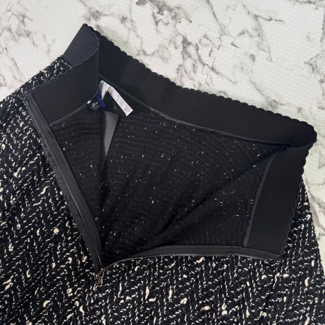 【新品タグ付き】ドルチェ＆ガッパーナ　ミックスヤーンフレアスカート　ウエストゴム