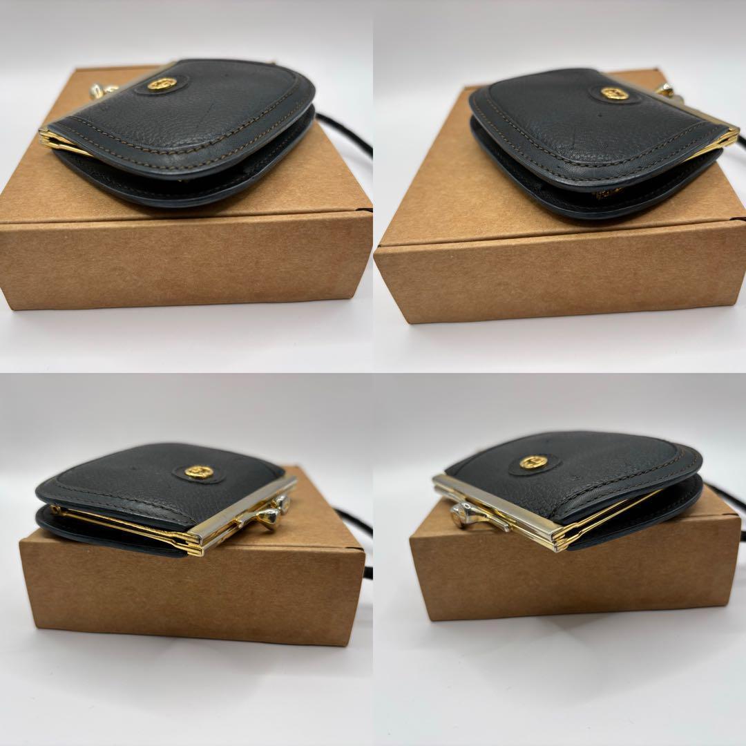 【美品/希少品】 オールド　GUCCI ケース　がま口　財布　ブラック