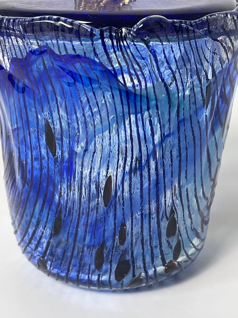 新品 ガラス 水指　2種類の蓋付き