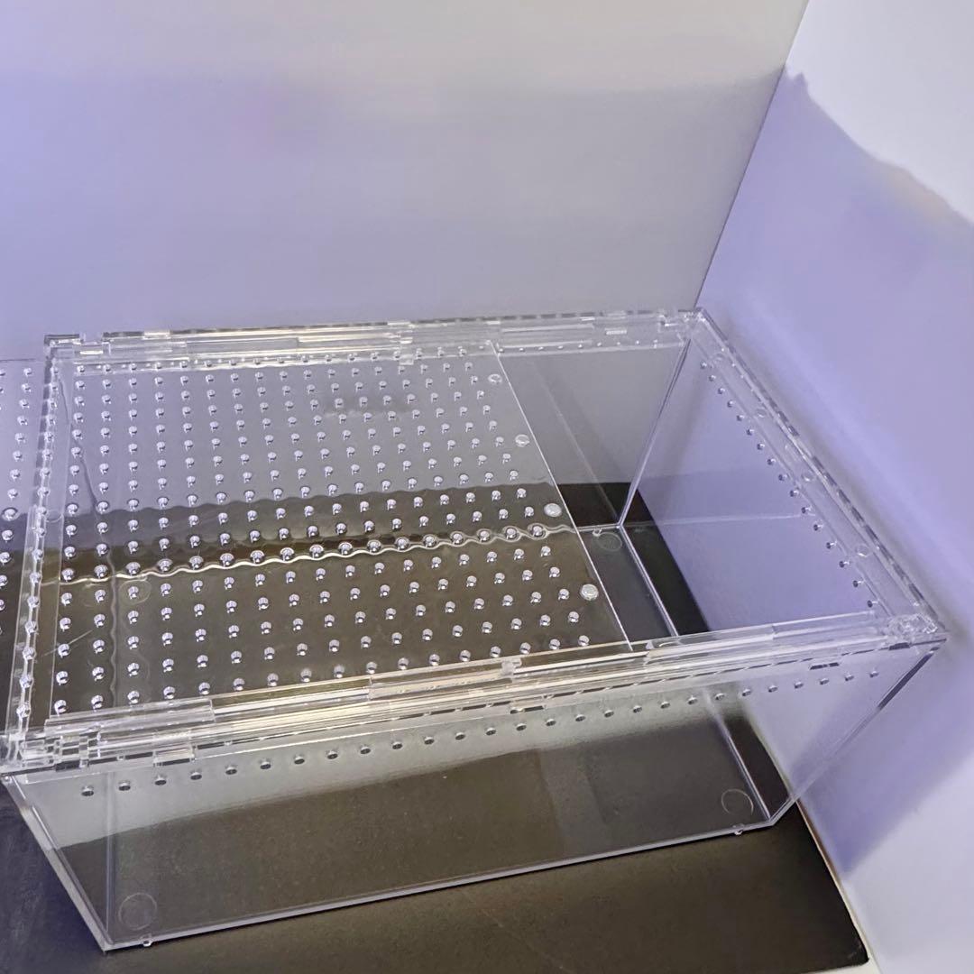 【新品・2個セット】 爬虫類 両生類 昆虫プラスチックケージ 30×20×15