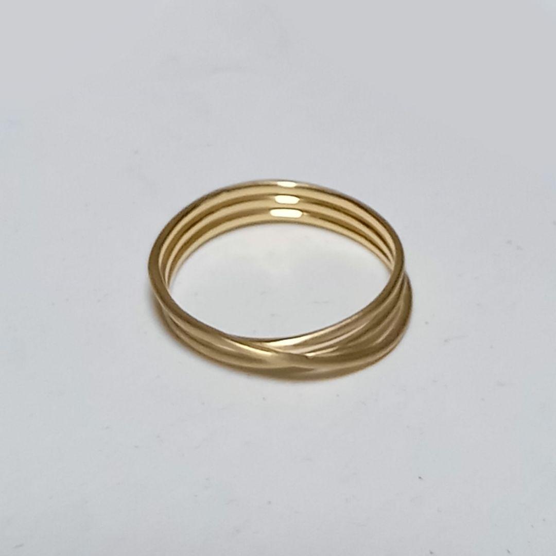 ete bijoux　K18 スキニー レイヤード リング 13号