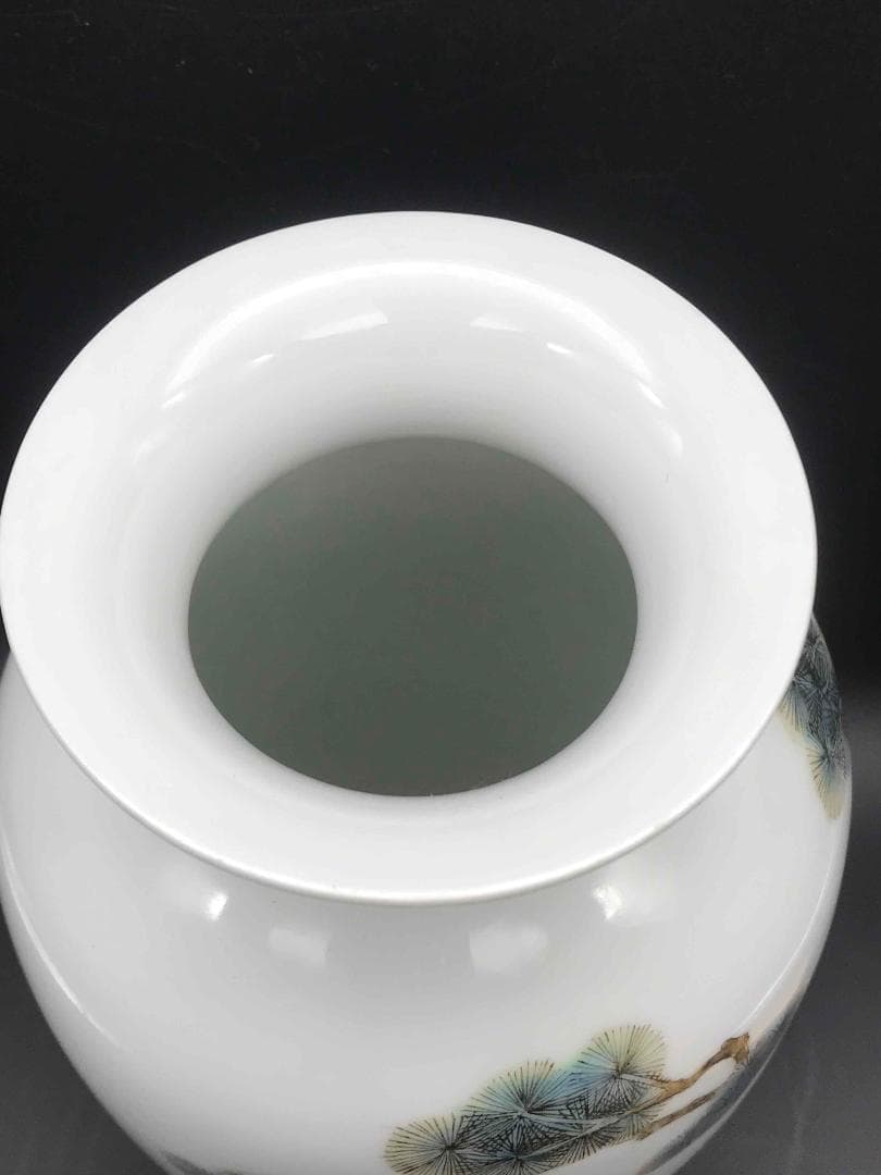 中国古美術　清時代　「大清光緒年製」在銘　粉彩花鳥詩文瓶　繊細細密(A-32)