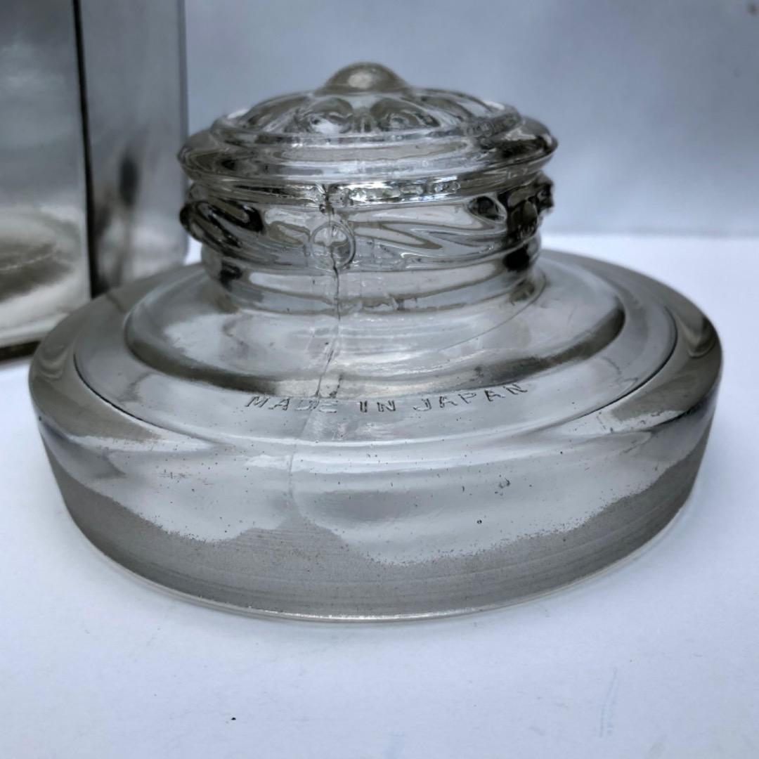 アンティーク　八角形ガラス保存容器　７０年以上前の物