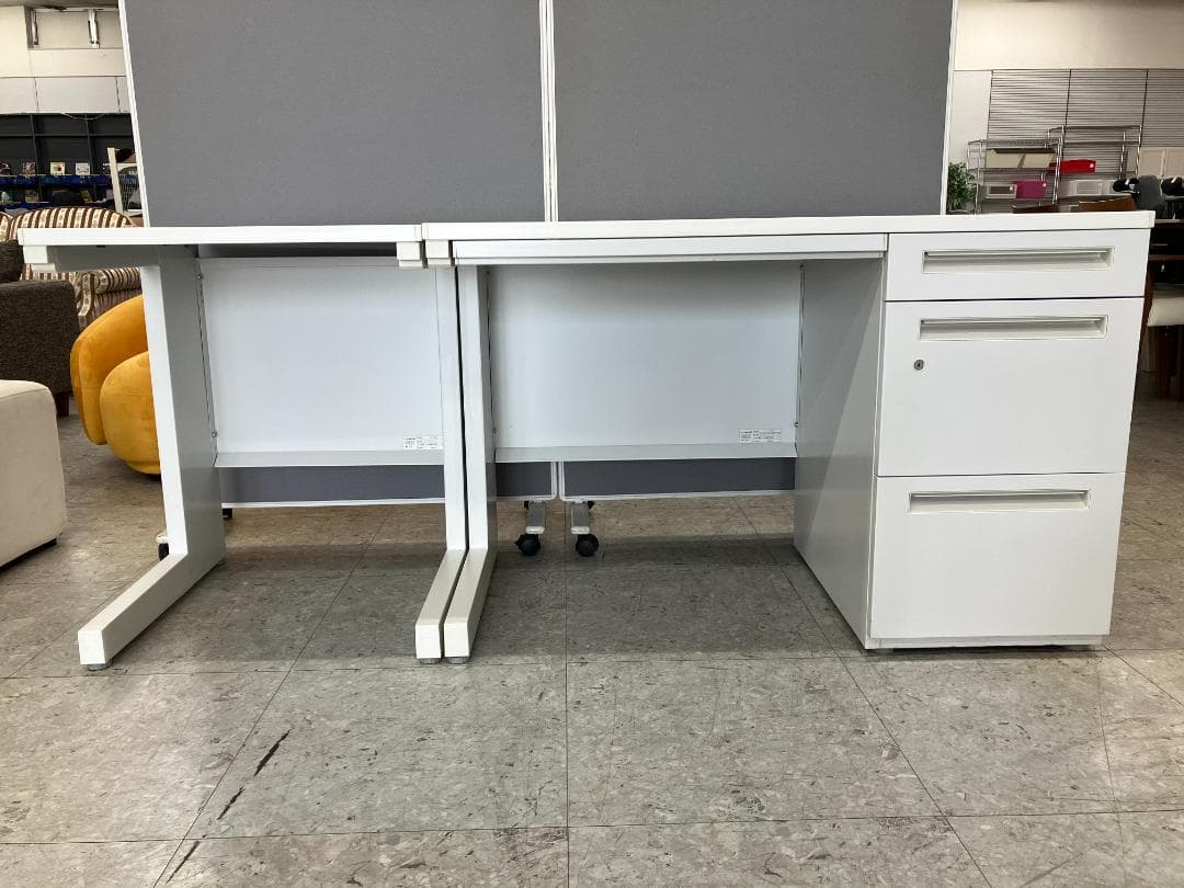 内田洋行 デスクシステム サイドデスク付き JOIFA307 ホワイト②