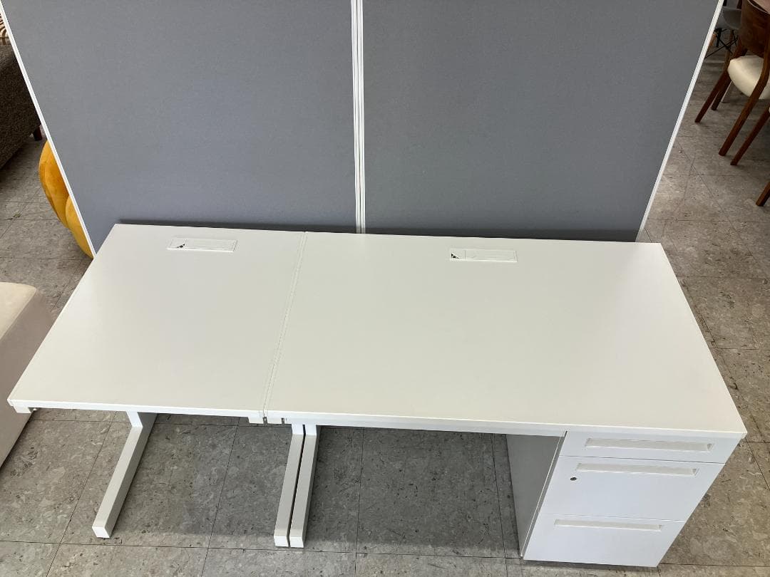 内田洋行 デスクシステム サイドデスク付き JOIFA307 ホワイト②