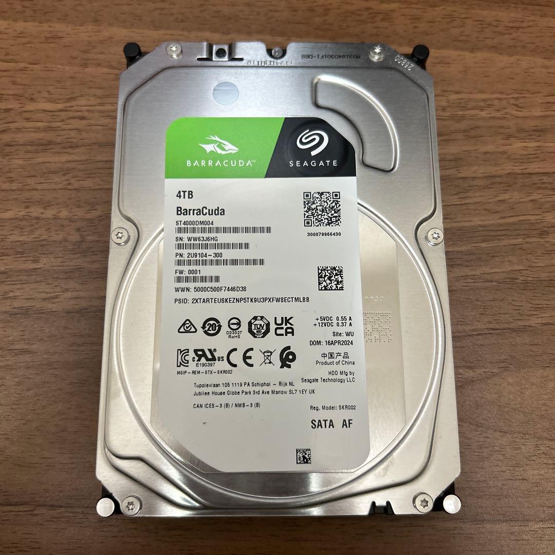 【使用少】Seagate BarraCuda 3.5インチHDD 4TB