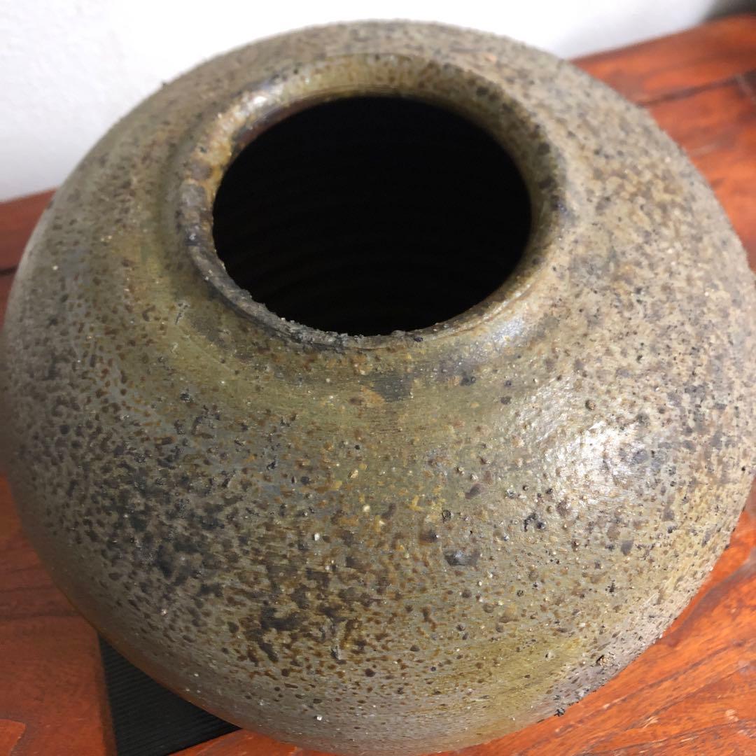 備前焼　壺　浮田曙　窯変　共箱　共布　花器　花入