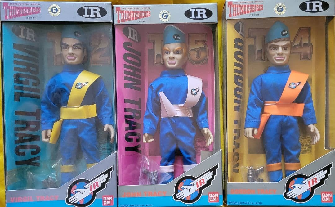 【絶版】「サンダーバード バージル、ジョン、ゴードン・トレイシー」フィギュア