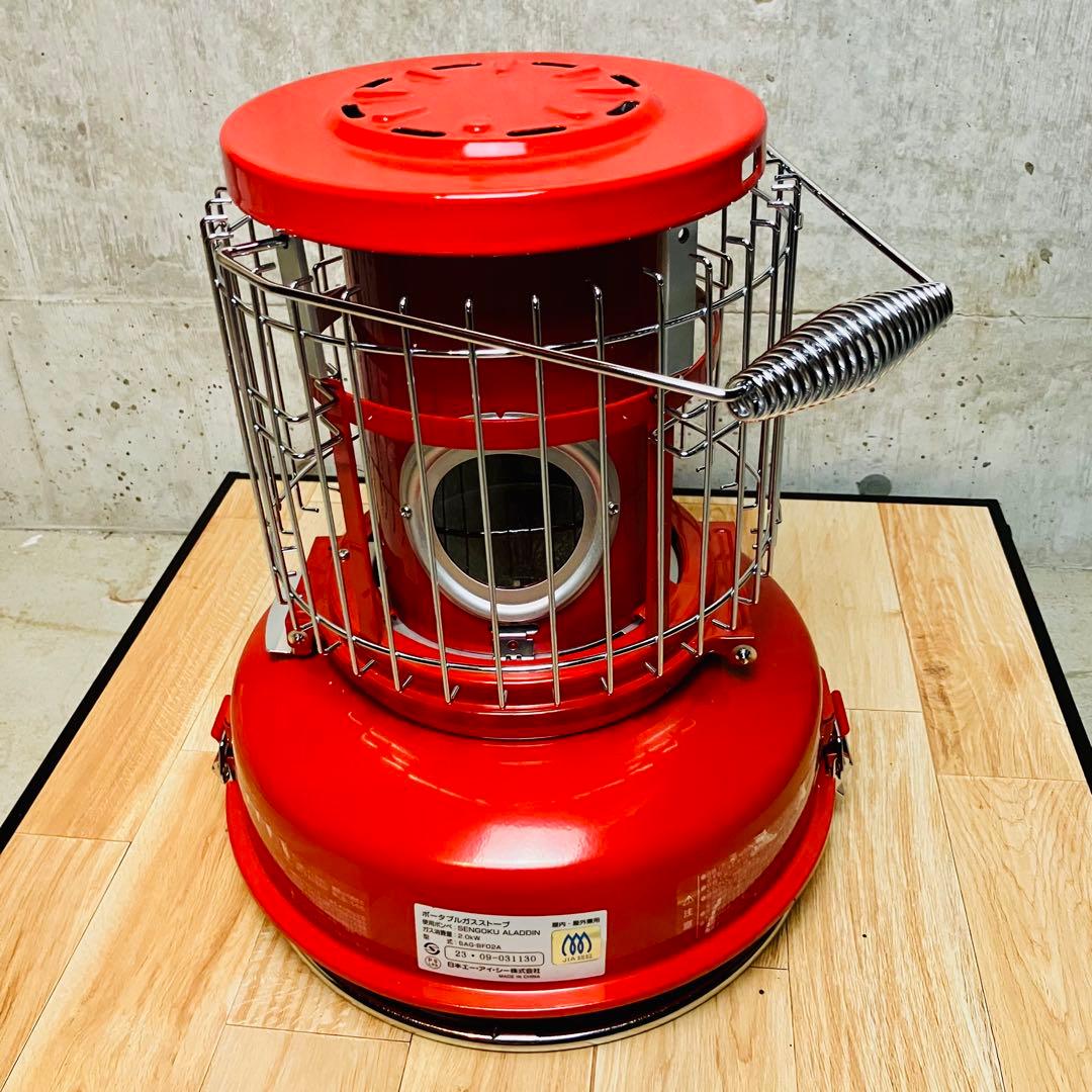 センゴクアラジン　ポータブルガスストーブ レッド SAGBF02A-R