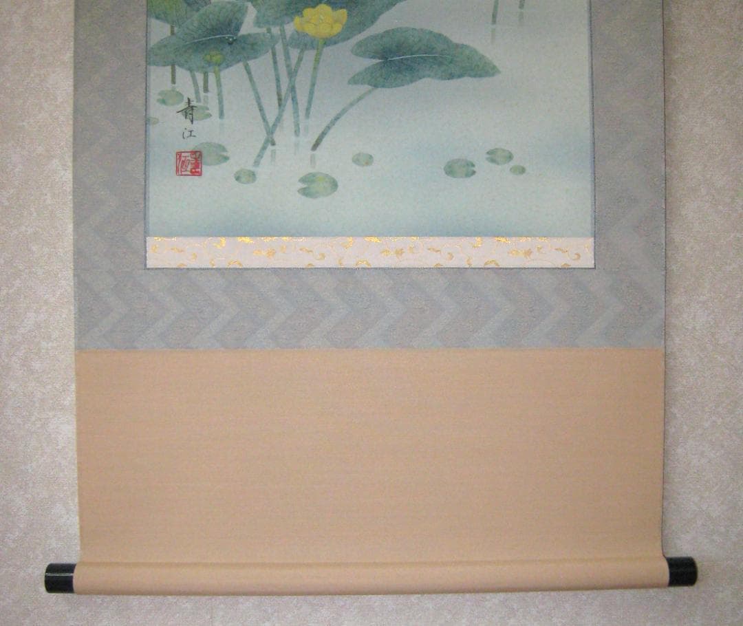 こ*り様 【真筆】掛け軸 掛軸　翡翠(かわせみ)◆柳沢寿江　太巻仕様・共箱・タト