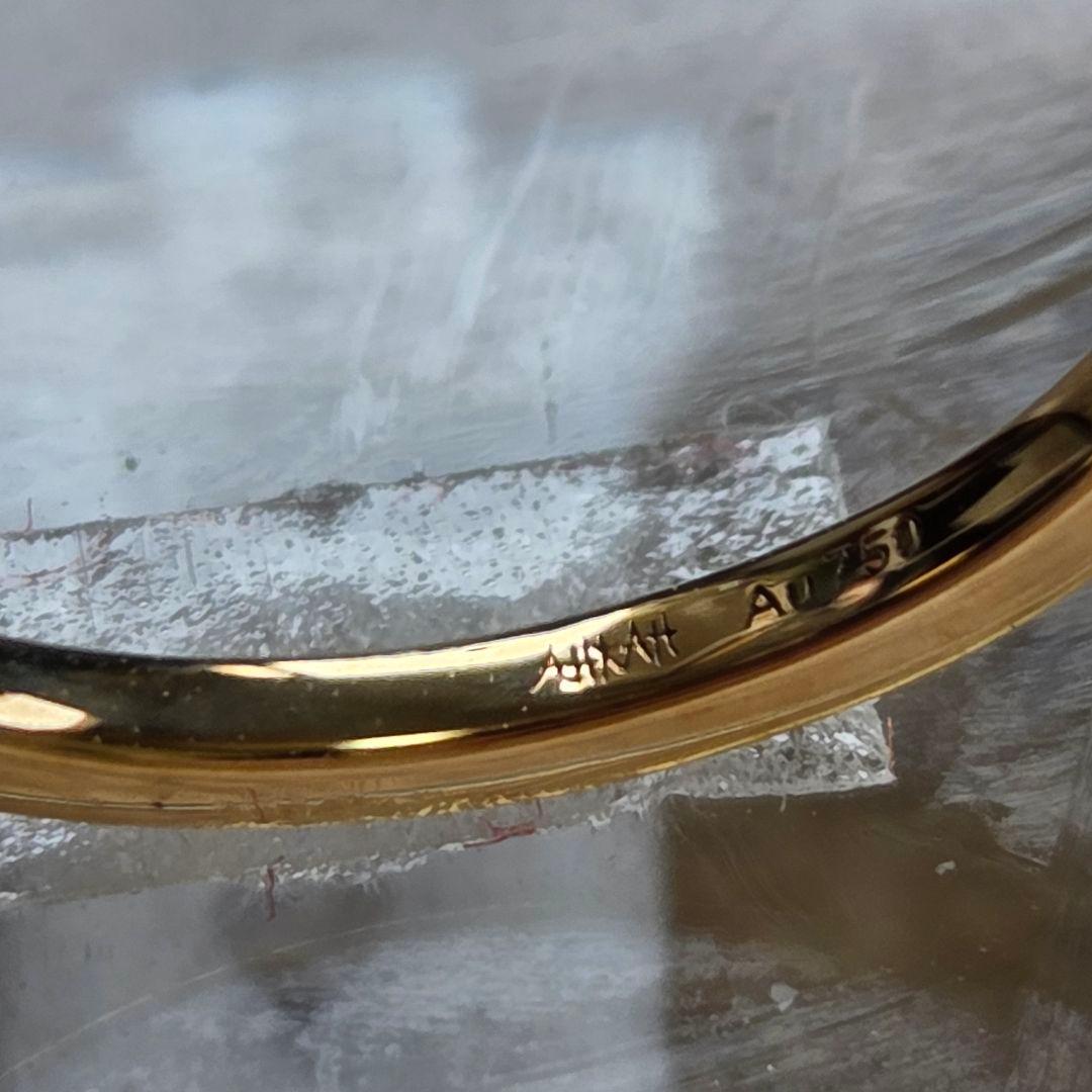 最終お値下げ　AHKAH K18 プチトロワ ダイヤリング　7号　BOX